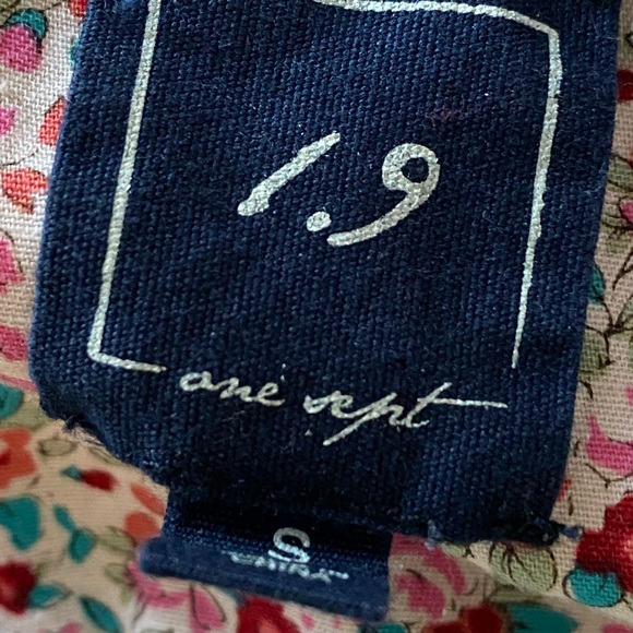 Anthro One September Plaid Tab Sleeve Henley Top - Picture 6 of 8